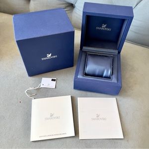 SWAROVSKI Watch Box + Outer Boxes + Booklets + Tag 5.25 x 5.25 x 4 inches